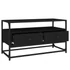 Kép 5/9 - Fekete szerelt fa TV-szekrény 80x35x45 cm