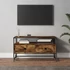 Kép 1/9 - Füstös tölgy színű szerelt fa TV-szekrény 80x35x45 cm