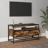 Kép 3/9 - Füstös tölgy színű szerelt fa TV-szekrény 80x35x45 cm