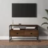 Kép 1/9 - Barna tölgyszínű szerelt fa TV-szekrény 80x35x45 cm
