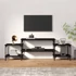 Kép 3/10 - Fekete szerelt fa TV-szekrény 157x35x52 cm