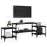 Kép 4/10 - Fekete szerelt fa TV-szekrény 157x35x52 cm