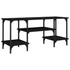 Kép 2/9 - Fekete szerelt fa TV-szekrény 102x35x45,5 cm