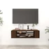 Kép 1/8 - Barna tölgyszínű szerelt fa függő TV-szekrény 100x30x26,5 cm