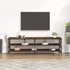 Kép 3/10 - Barna tölgy színű szerelt fa TV-szekrény 160 x 40 x 50 cm