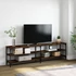 Kép 1/10 - Füstös tölgy színű szerelt fa és fém TV-szekrény 180x30x50 cm
