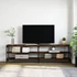 Kép 3/10 - Füstös tölgy színű szerelt fa és fém TV-szekrény 180x30x50 cm