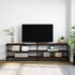 Kép 3/10 - Barna tölgyszínű szerelt fa és fém TV-szekrény 180x30x50 cm