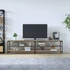 Kép 3/10 - Sonoma tölgyszínű szerelt fa és fém TV-szekrény 200x30x50 cm
