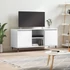 Kép 1/11 - Fehér magasfényű szerelt fa TV-szekrény 104x35x50 cm