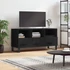 Kép 1/11 - Fekete szerelt fa TV-szekrény 102 x 36 x 50 cm