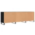 Kép 8/11 - Fekete szerelt fa TV-szekrény 150 x 30 x 50 cm