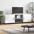 Kép 1/11 - Fehér magasfényű szerelt fa TV-szekrény 150x30x50 cm