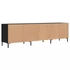 Kép 8/11 - Fekete szerelt fa TV-szekrény 150 x 30 x 44,5 cm