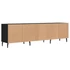 Kép 8/11 - Fekete szerelt fa TV-szekrény 150 x 30 x 44,5 cm