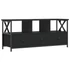 Kép 2/11 - Fekete szerelt fa és vas TV-szekrény 102 x 33 x 45 cm