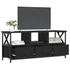 Kép 4/11 - Fekete szerelt fa és vas TV-szekrény 102 x 33 x 45 cm