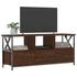 Kép 3/11 - Barna tölgyszínű szerelt fa és vas TV-szekrény 102x33x45 cm