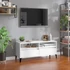 Kép 1/10 - Fehér szerelt fa TV-szekrény 100x34,5x44,5 cm