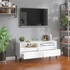 Kép 3/10 - Magasfényű fehér szerelt fa TV-szekrény 100 x 34,5 x 44,5 cm