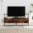 Kép 1/10 - Füstös tölgy színű szerelt fa fali TV szekrény 100,5x30x51 cm