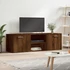 Kép 1/9 - Barna tölgyszínű szerelt fa TV-szekrény 120 x 34 x 37 cm