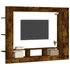 Kép 3/9 - Füstös tölgy színű szerelt fa TV-szekrény 152x22x113 cm