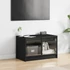 Kép 3/11 - Fekete TV-szekrény üvegajtókkal 68x37x42 cm