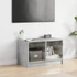 Kép 3/11 - Betonszürke TV-szekrény üvegajtókkal 68x37x42 cm