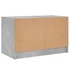 Kép 8/11 - Betonszürke TV-szekrény üvegajtókkal 68x37x42 cm