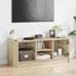 Kép 3/11 - Sonoma tölgy színű TV-szekrény üvegajtókkal 102 x 37 x 42 cm