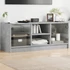 Kép 1/11 - Betonszürke TV-szekrény üvegajtókkal 102 x 37 x 42 cm