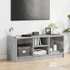 Kép 3/11 - Betonszürke TV-szekrény üvegajtókkal 102 x 37 x 42 cm