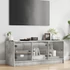 Kép 3/11 - Betonszürke TV-szekrény üvegajtókkal 102 x 37 x 42 cm