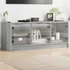 Kép 1/11 - Szürke sonoma színű TV-szekrény üvegajtókkal 102 x 37 x 42 cm