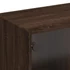 Kép 9/11 - Barna tölgyszínű TV-szekrény üvegajtókkal 102 x 37 x 42 cm