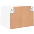 Kép 10/11 - 2 db fehér szerelt fa fali TV-szekrény 40 x 30 x 30 cm