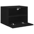 Kép 7/11 - 2 db fekete szerelt fa fali TV-szekrény 40 x 30 x 30 cm