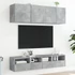 Kép 4/11 - Betonszürke szerelt fa fali TV-szekrény 40 x 30 x 30 cm