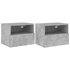 Kép 2/11 - 2 db betonszürke szerelt fa fali TV-szekrény 40 x 30 x 30 cm