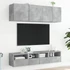 Kép 4/11 - 2 db betonszürke szerelt fa fali TV-szekrény 40 x 30 x 30 cm