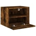 Kép 7/11 - 2 db füstös tölgy színű szerelt fa fali TV-szekrény 40x30x30 cm