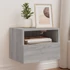 Kép 1/11 - 2 db szürke sonoma szerelt fa fali TV-szekrény 40 x 30 x 30 cm