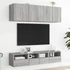Kép 4/11 - 2 db szürke sonoma szerelt fa fali TV-szekrény 40 x 30 x 30 cm