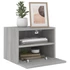 Kép 5/11 - 2 db szürke sonoma szerelt fa fali TV-szekrény 40 x 30 x 30 cm