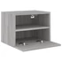 Kép 7/11 - 2 db szürke sonoma szerelt fa fali TV-szekrény 40 x 30 x 30 cm
