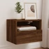 Kép 1/11 - 2 db barna tölgy színű szerelt fa fali TV-szekrény 40x30x30 cm