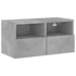 Kép 2/11 - Betonszürke szerelt fa fali TV-szekrény 60 x 30 x 30 cm