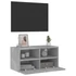 Kép 6/11 - Betonszürke szerelt fa fali TV-szekrény 60 x 30 x 30 cm