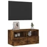 Kép 5/11 - Füstös tölgy színű szerelt fa fali TV-szekrény 60 x 30 x 30 cm